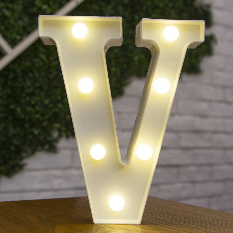 Luxury Alphabet Letter LED Lights – Luminous Number Lamp, Battery Night Light, Home, Wedding, Birthday, Christmas Party Decoration - DormVibes