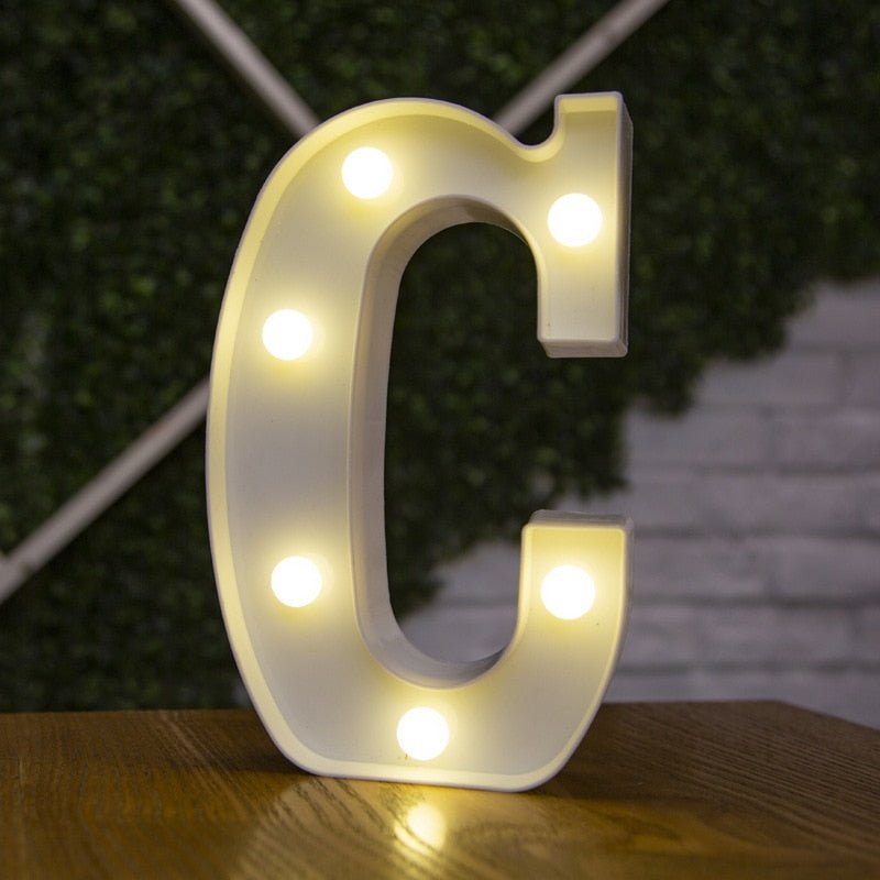 Luxury Alphabet Letter LED Lights – Luminous Number Lamp, Battery Night Light, Home, Wedding, Birthday, Christmas Party Decoration - DormVibes