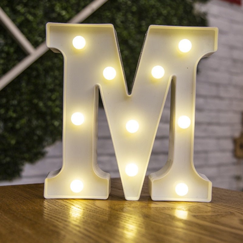 Luxury Alphabet Letter LED Lights – Luminous Number Lamp, Battery Night Light, Home, Wedding, Birthday, Christmas Party Decoration - DormVibes