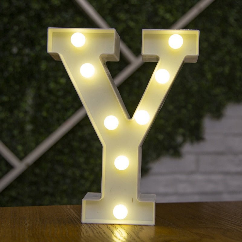 Luxury Alphabet Letter LED Lights – Luminous Number Lamp, Battery Night Light, Home, Wedding, Birthday, Christmas Party Decoration - DormVibes