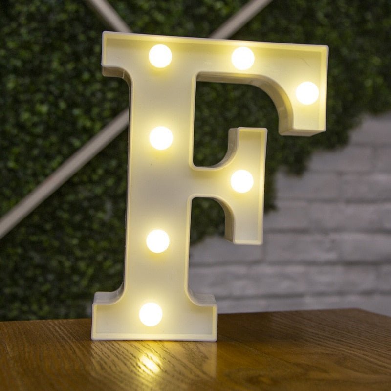 Luxury Alphabet Letter LED Lights – Luminous Number Lamp, Battery Night Light, Home, Wedding, Birthday, Christmas Party Decoration - DormVibes