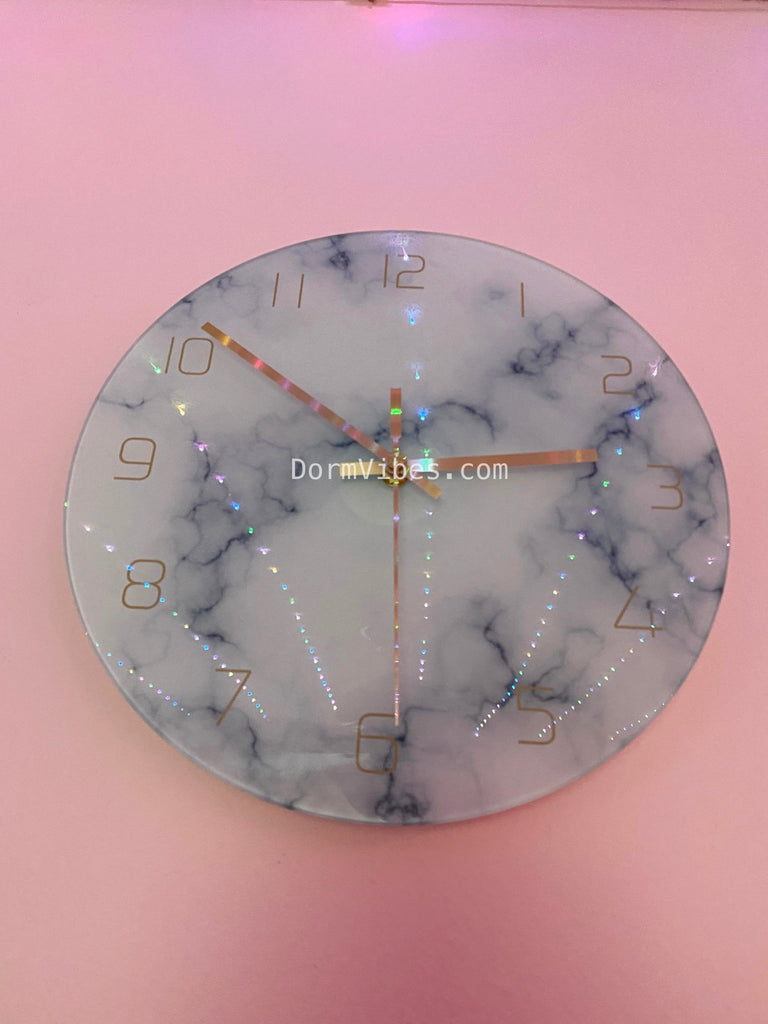 Marble Wall Clock - DormVibes