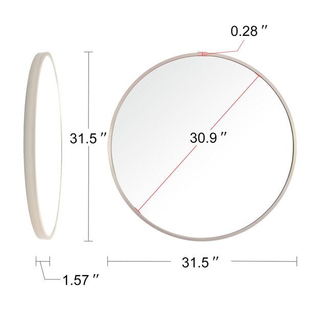 Matte Gold Round Wall Mirror - DormVibes