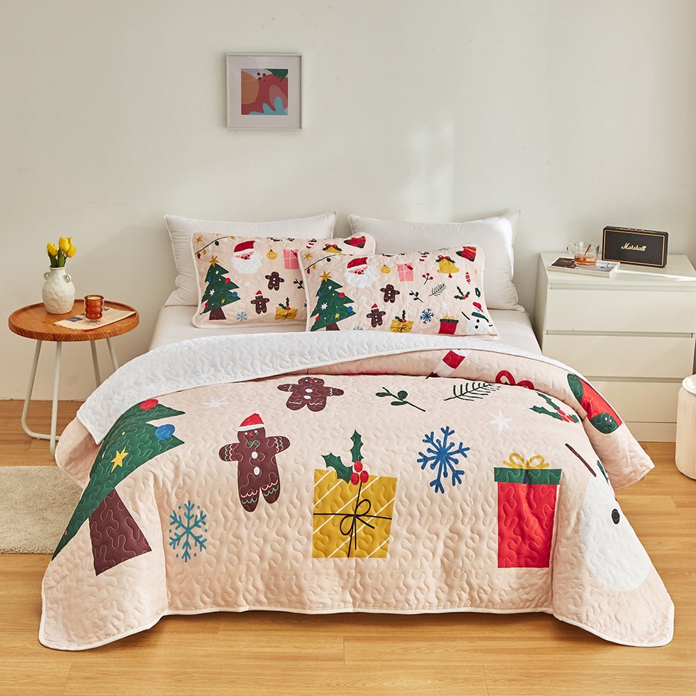 Merry Christmas Bedspread Set - DormVibes