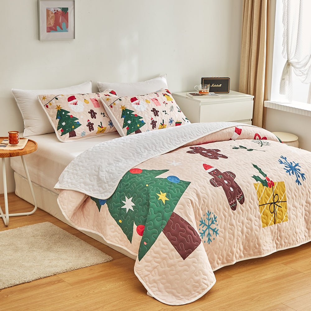 Merry Christmas Bedspread Set - DormVibes