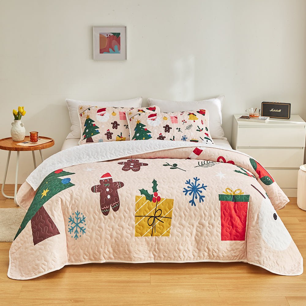 Merry Christmas Bedspread Set - DormVibes