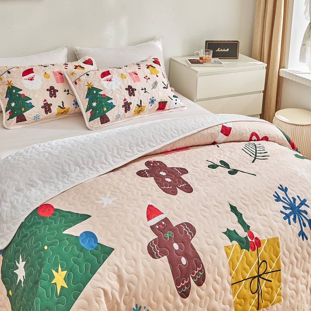 Merry Christmas Bedspread Set - DormVibes