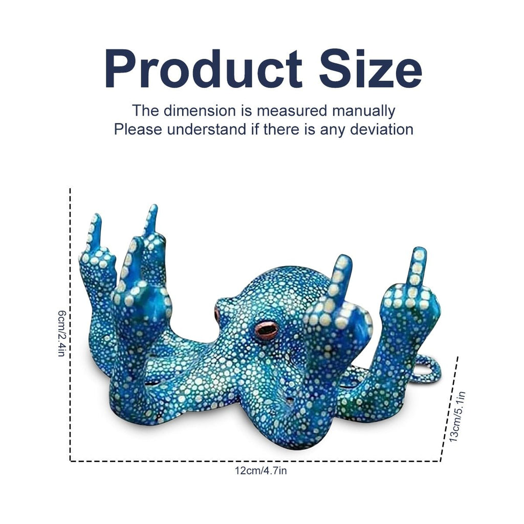 Middle Finger Octopus Statue Desk Ornament - DormVibes