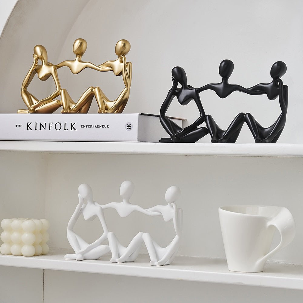 Mini Ornament Couple Sculpture Desk Ornament - DormVibes