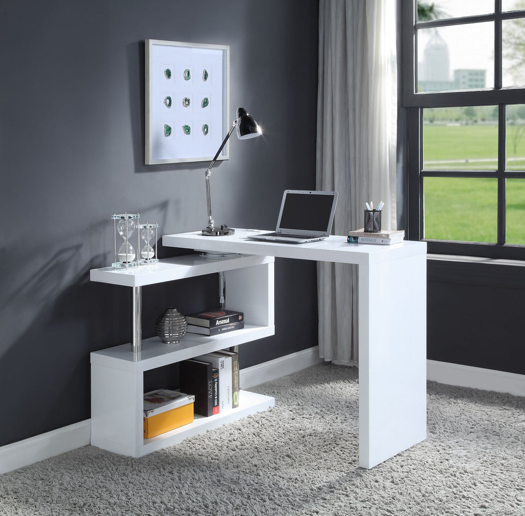 Modern Convertible Desk with USB and Wall Plugs - DormVibes
