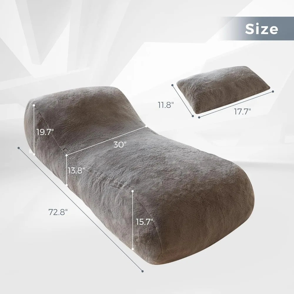 Modern Velvet Chaise Lounge Chair: Ultimate Comfort & Style Memory Foam - DormVibes