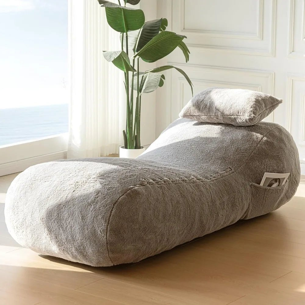 Modern Velvet Chaise Lounge Chair: Ultimate Comfort & Style Memory Foam - DormVibes