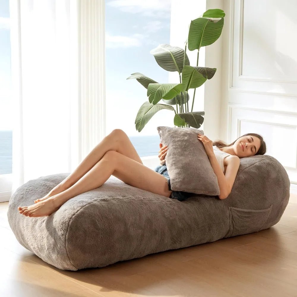Modern Velvet Chaise Lounge Chair: Ultimate Comfort & Style Memory Foam - DormVibes