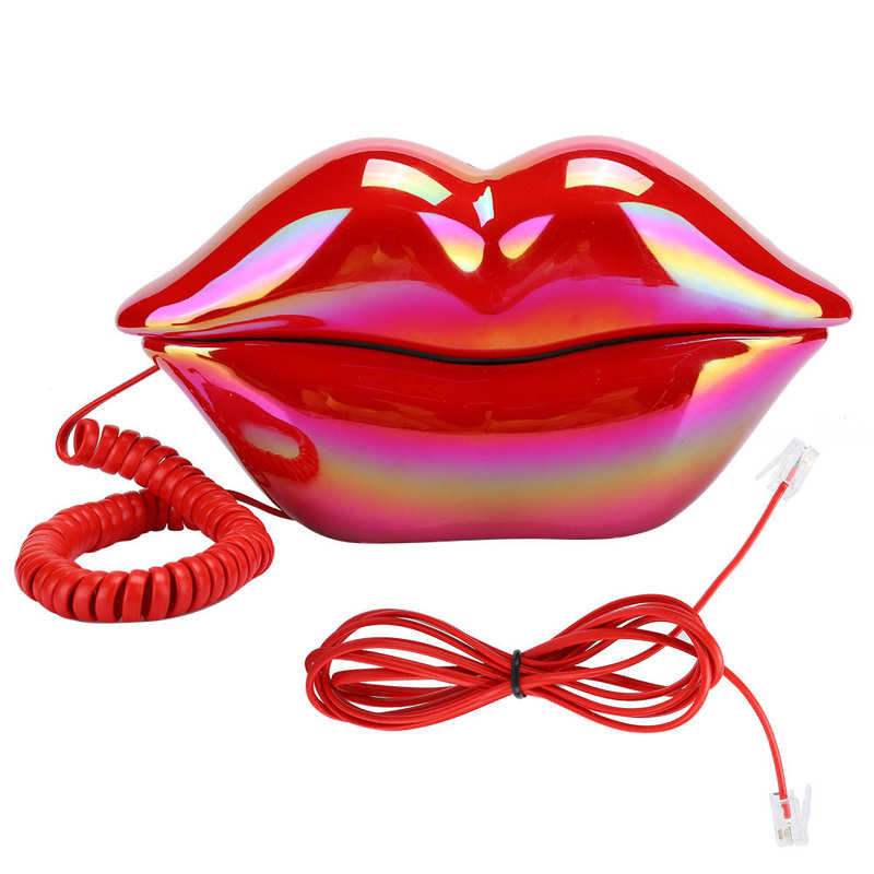 Mouth's Lips Shape Telephone Desktop Telephone Landline - DormVibes