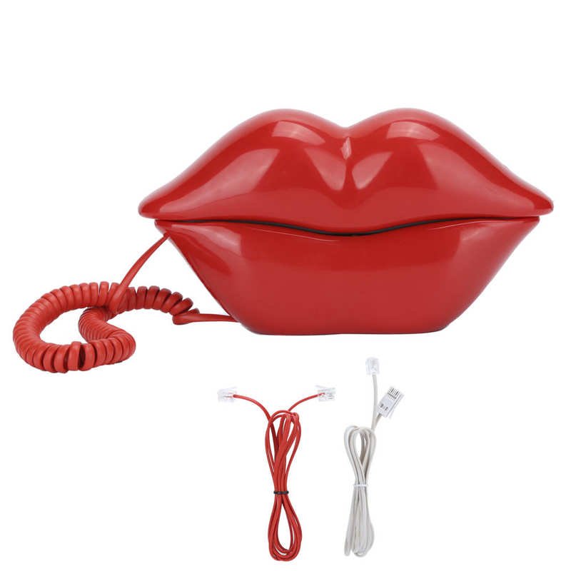 Mouth's Lips Shape Telephone Desktop Telephone Landline - DormVibes