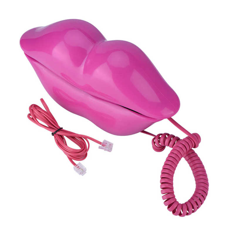 Mouth's Lips Shape Telephone Desktop Telephone Landline - DormVibes