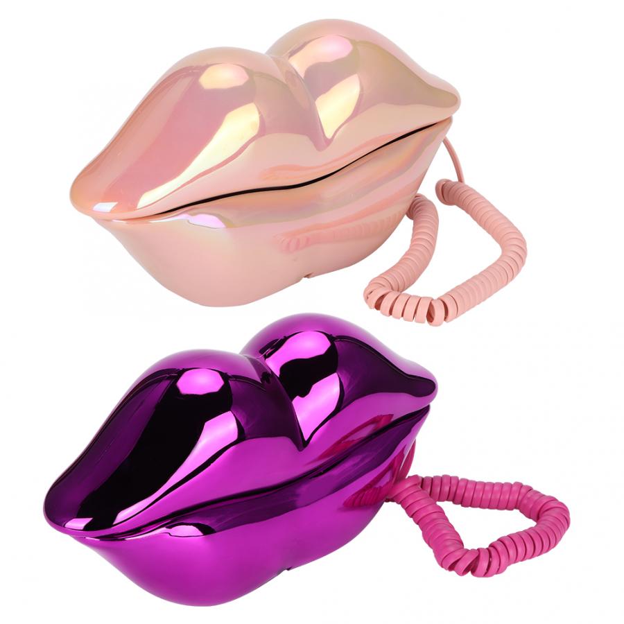 Mouth's Lips Shape Telephone Desktop Telephone Landline - DormVibes