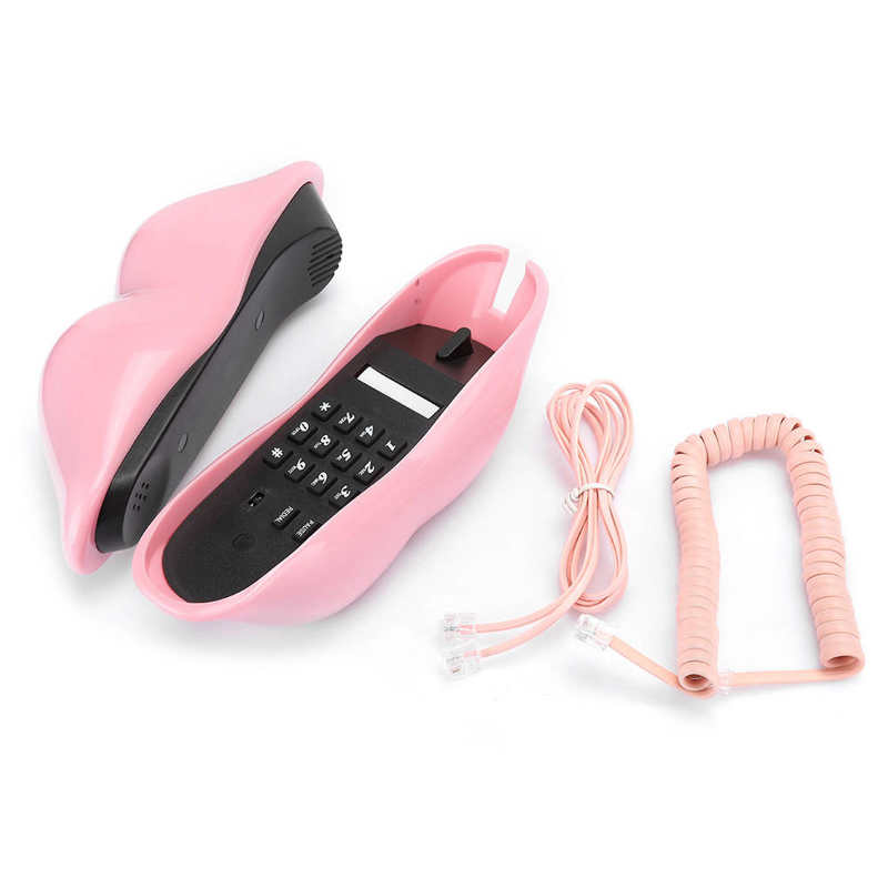 Mouth's Lips Shape Telephone Desktop Telephone Landline - DormVibes