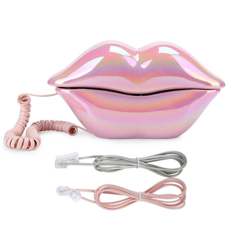 Mouth's Lips Shape Telephone Desktop Telephone Landline - DormVibes