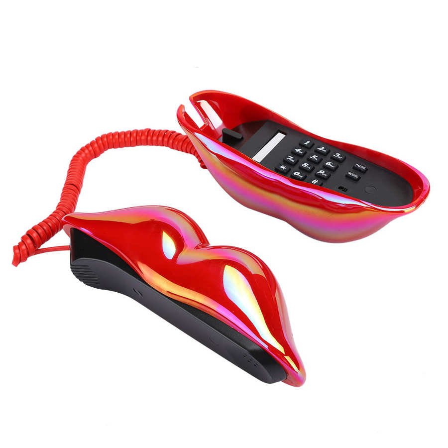 Mouth's Lips Shape Telephone Desktop Telephone Landline - DormVibes