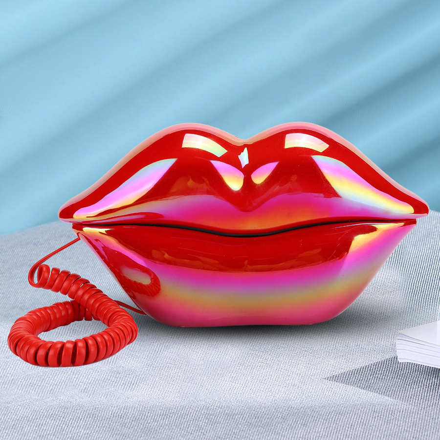 Mouth's Lips Shape Telephone Desktop Telephone Landline - DormVibes