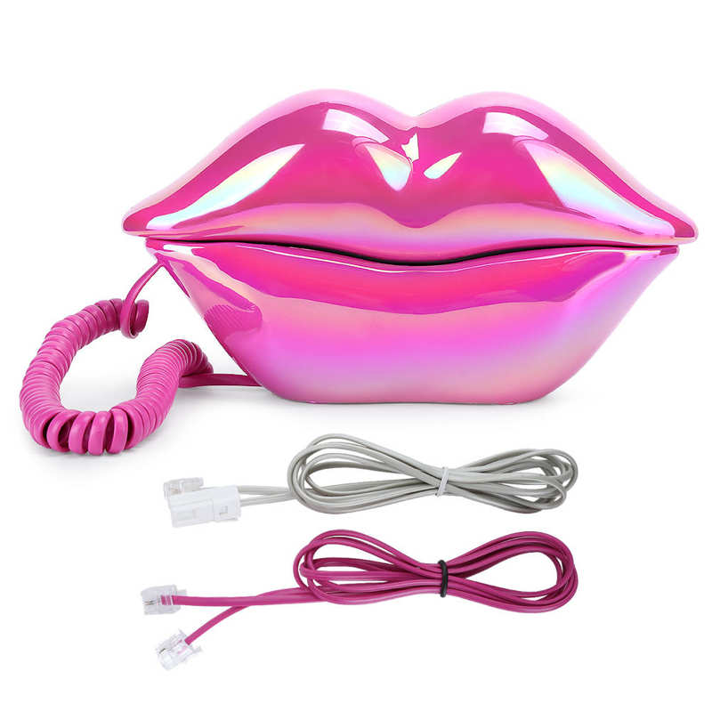Mouth's Lips Shape Telephone Desktop Telephone Landline - DormVibes
