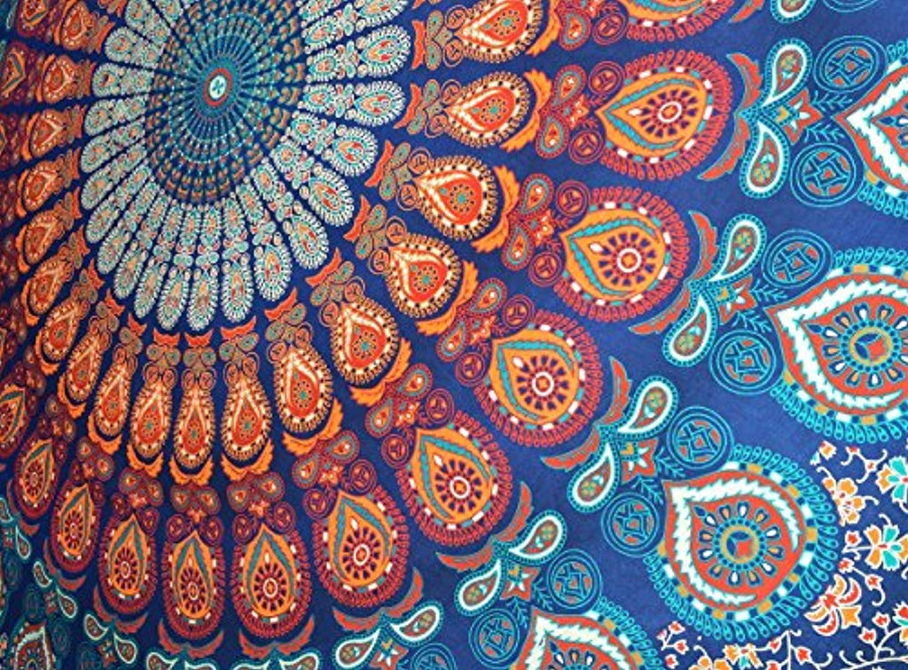 Multi Colored Peacock Tapestry - DormVibes