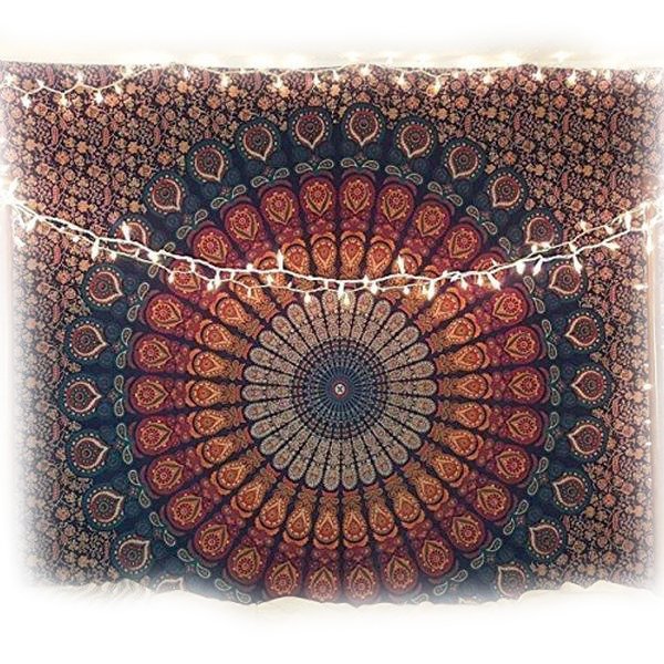 Multi Colored Peacock Tapestry - DormVibes