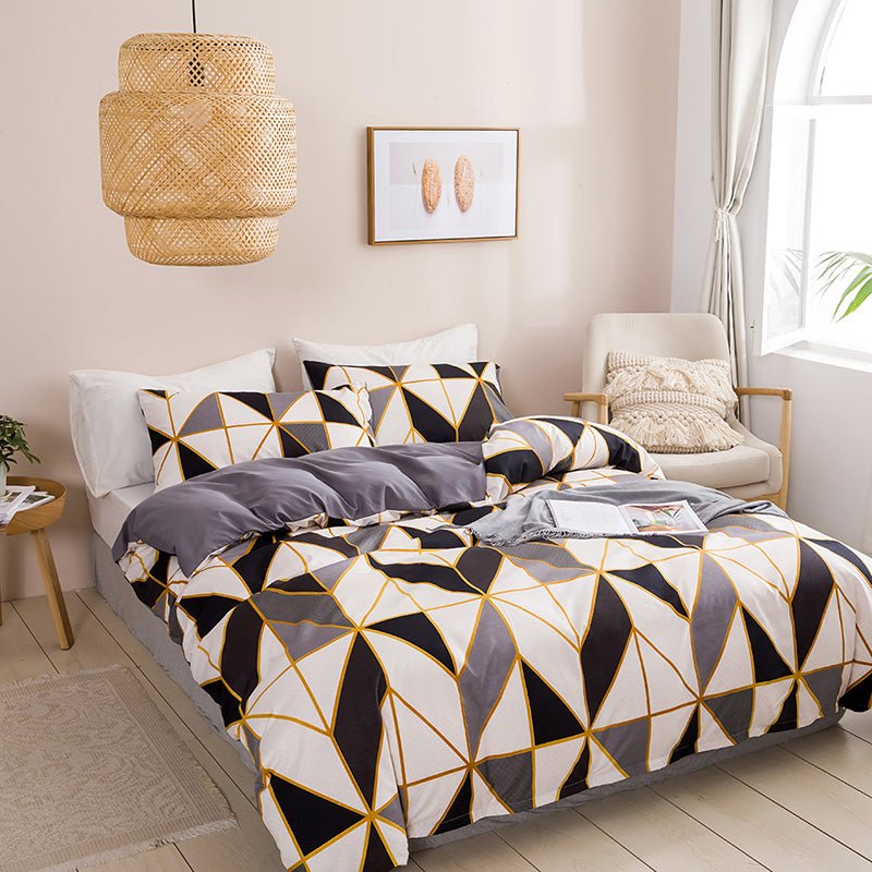 Multicolor Geometric Bed Set - DormVibes