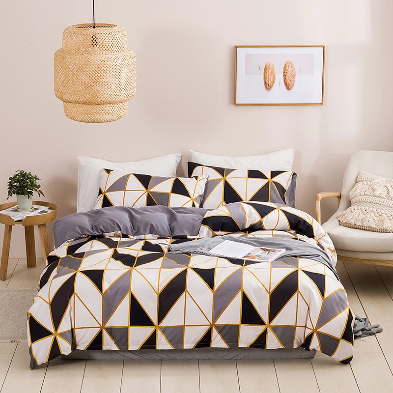 Multicolor Geometric Bed Set - DormVibes