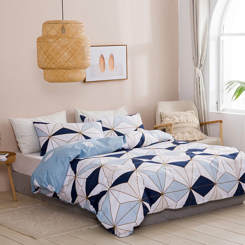 Multicolor Geometric Bed Set - DormVibes