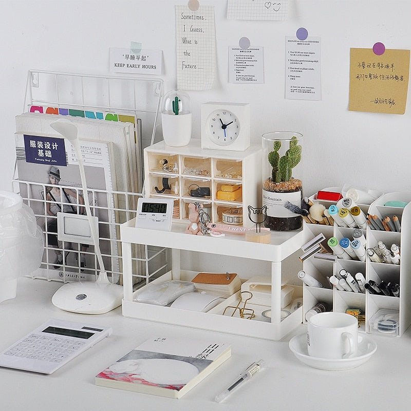 Multifunctional Double-Layer Storage Shelf: Desktop Storage Rack