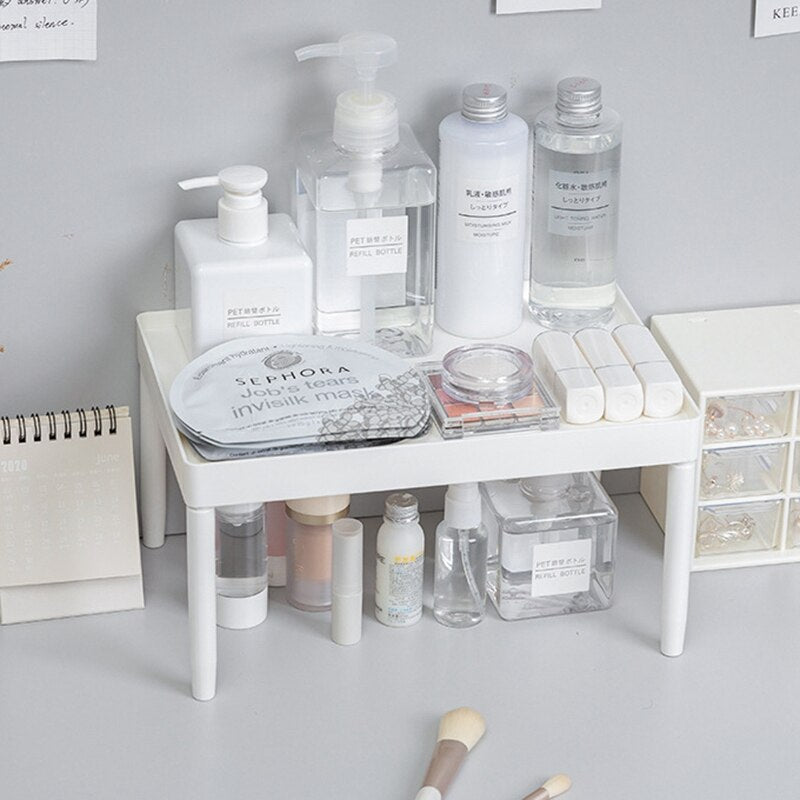 Multifunctional Double-Layer Storage Shelf: Desktop Storage Rack