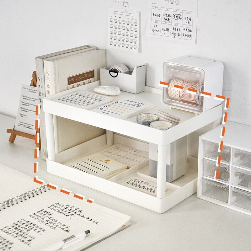 Multifunctional Double-Layer Storage Shelf: Desktop Storage Rack