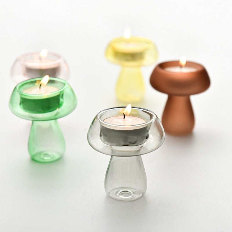 Mushroom Candle Holder Creative Tealight Stand - DormVibes