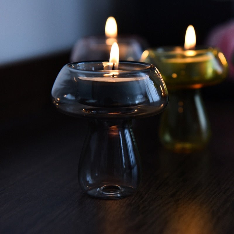 Mushroom Candle Holder Creative Tealight Stand - DormVibes