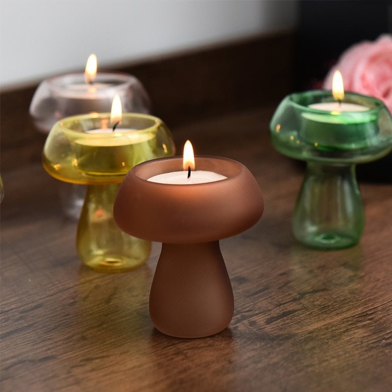 Mushroom Candle Holder Creative Tealight Stand - DormVibes