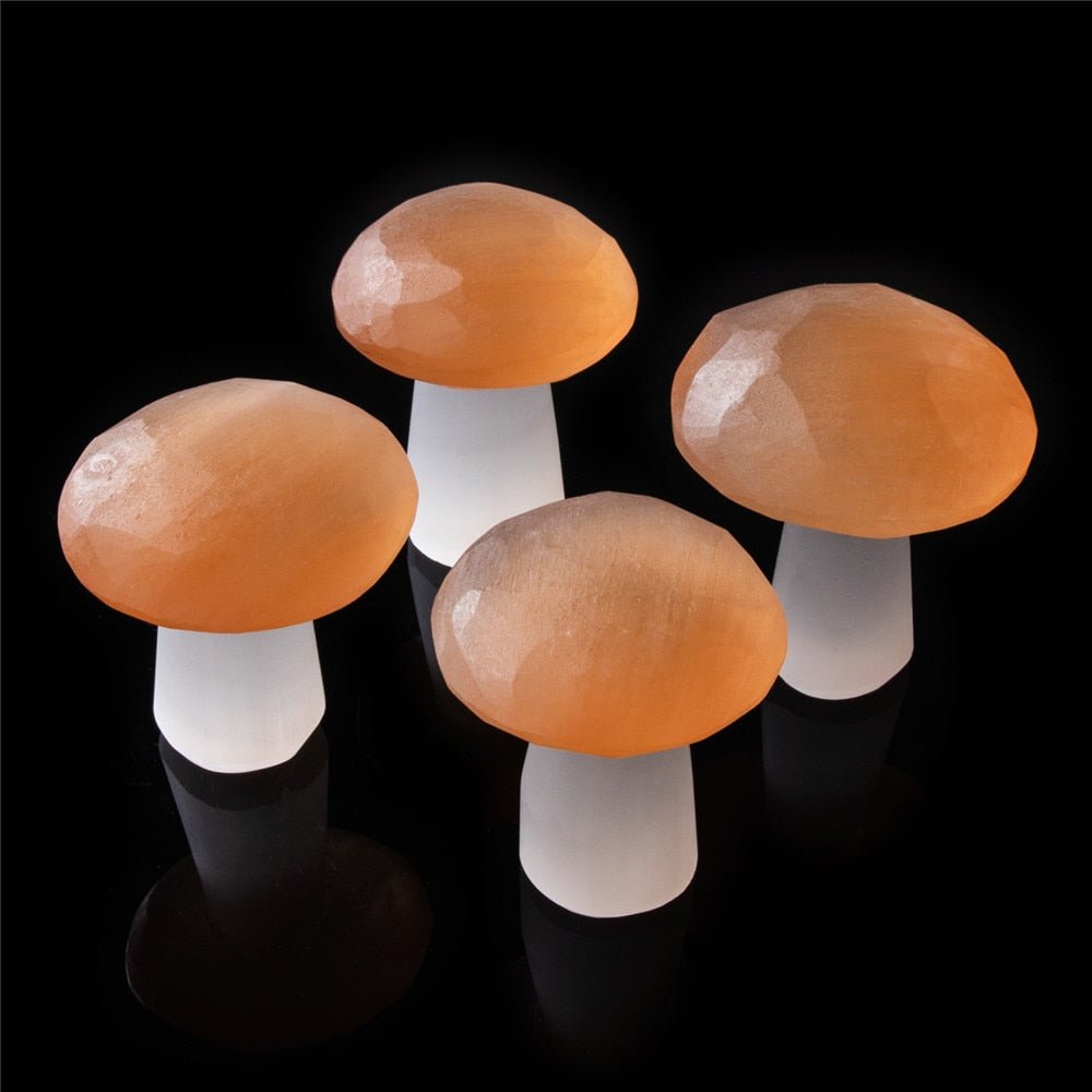 Mushroom Decor Natural Selenite Quartz Crystal - DormVibes