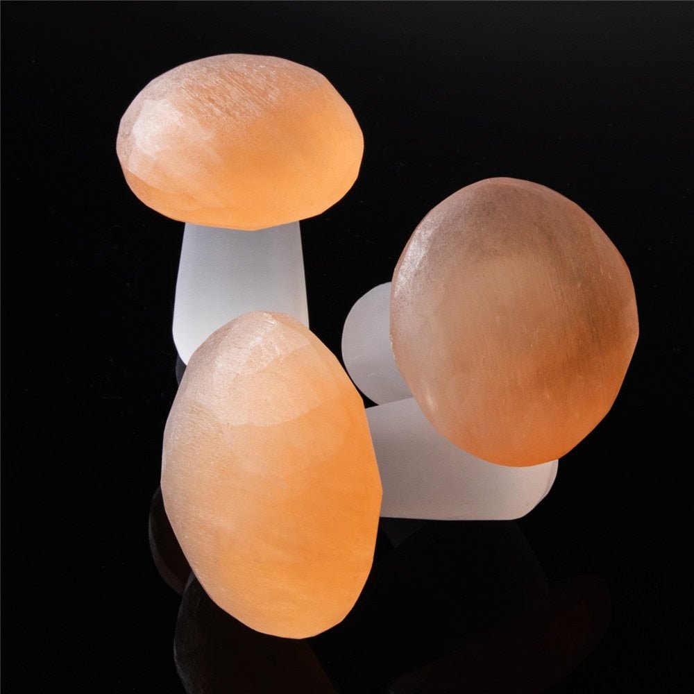 Mushroom Decor Natural Selenite Quartz Crystal - DormVibes
