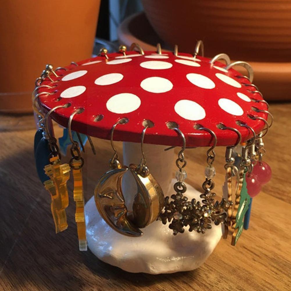 Mushroom Earring Jewelry Holder 26 Holes Storage - DormVibes