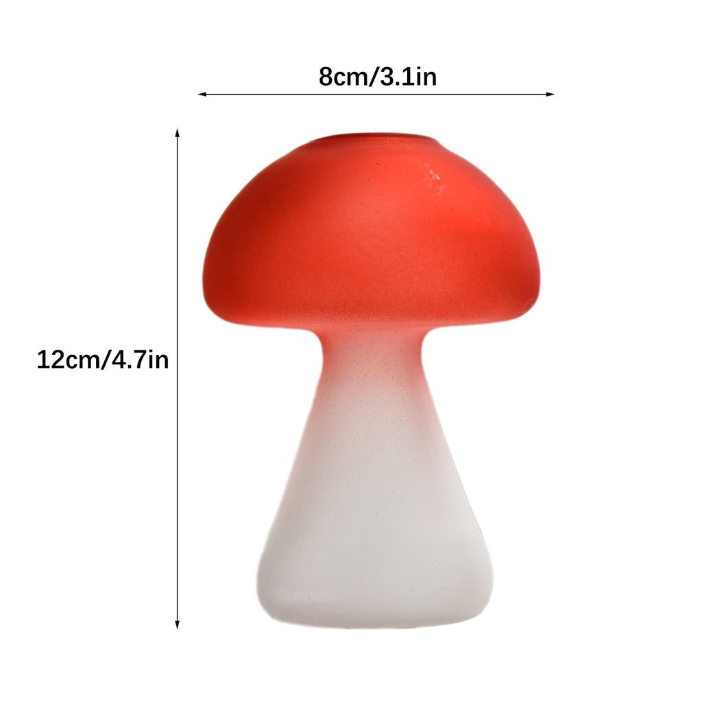 Mushroom Glass Plant Vase - DormVibes