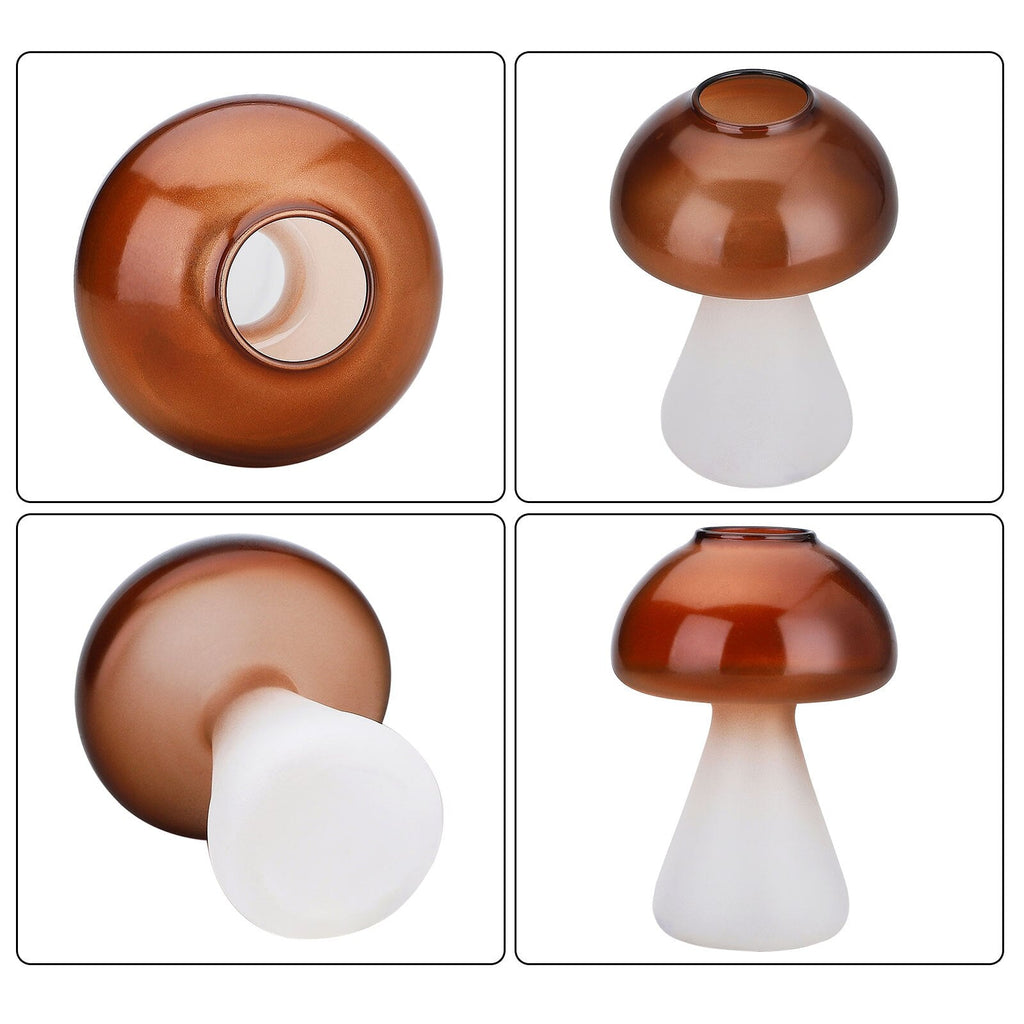 Mushroom Glass Plant Vase - DormVibes