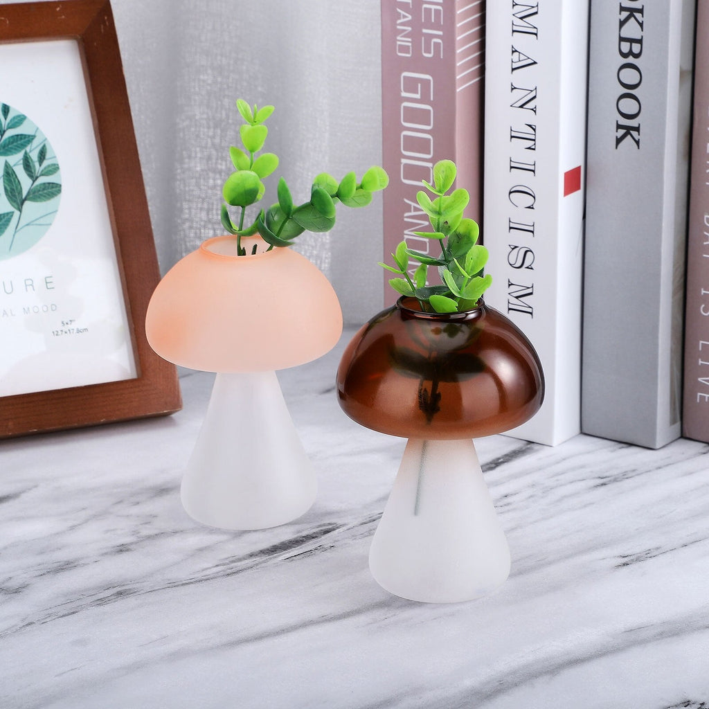 Mushroom Glass Plant Vase - DormVibes