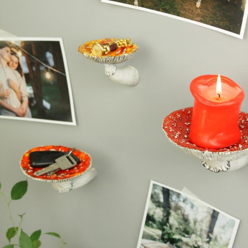 Mushroom Hanging Shelf Home Decor Floating Shelf - DormVibes