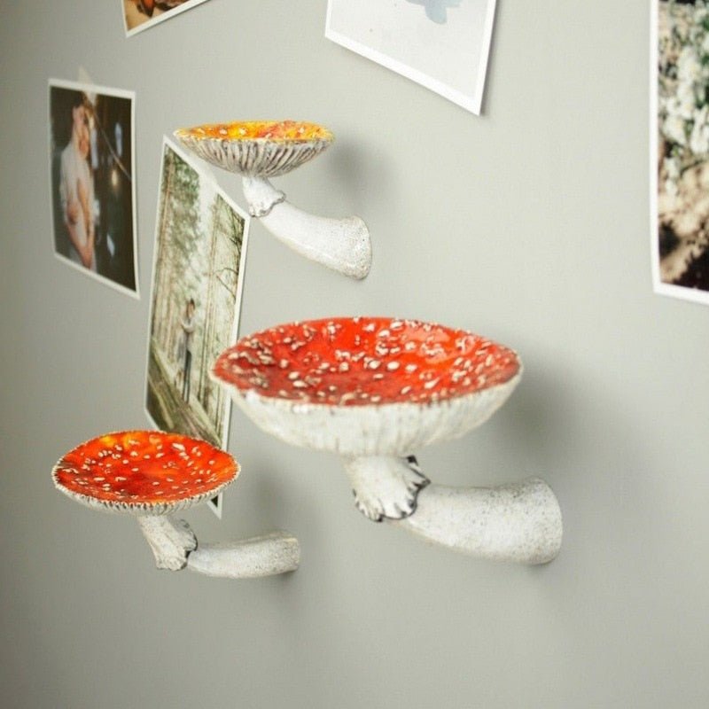 Mushroom Hanging Shelf Home Decor Floating Shelf - DormVibes