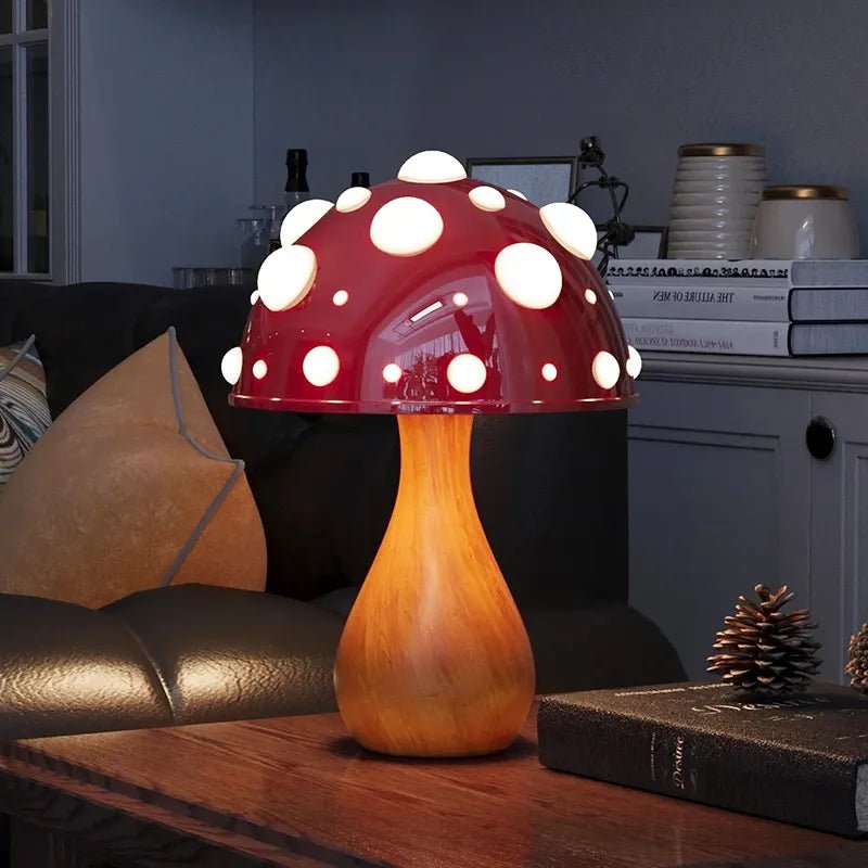 Mushroom LED Lamp: Tricolor Biomimetic Design - DormVibes