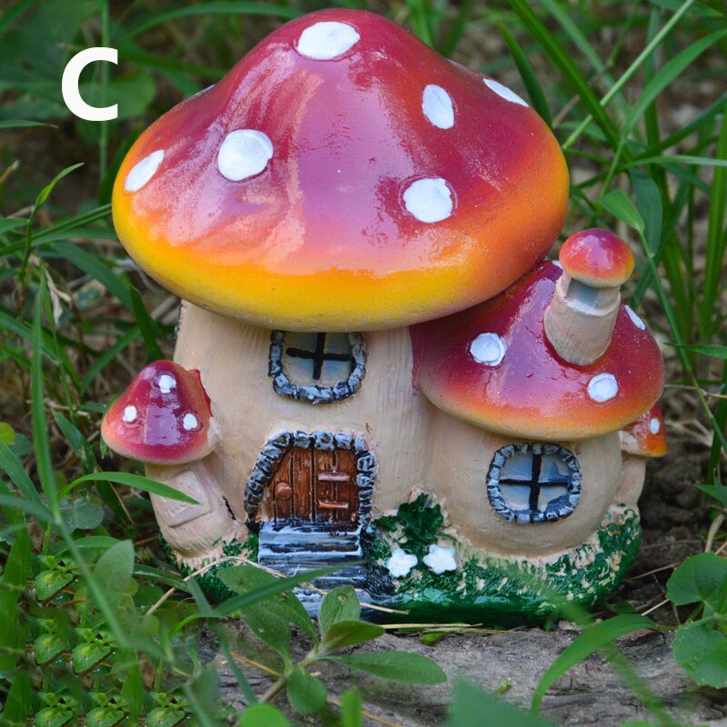 Mushroom Room Small Ornaments - Whimsical Moss Micro Landscape Decorations for Enchanting Gardens - DormVibes