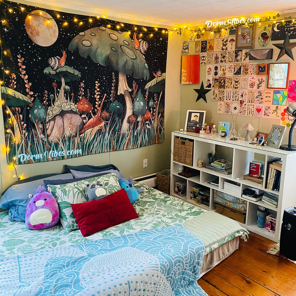 Mushroom Trippy Earth Tapestry - DormVibes