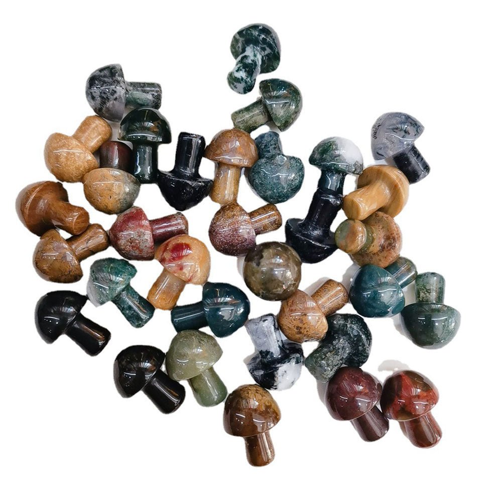 Natural Stone Quartz Healing Mushroom - DormVibes