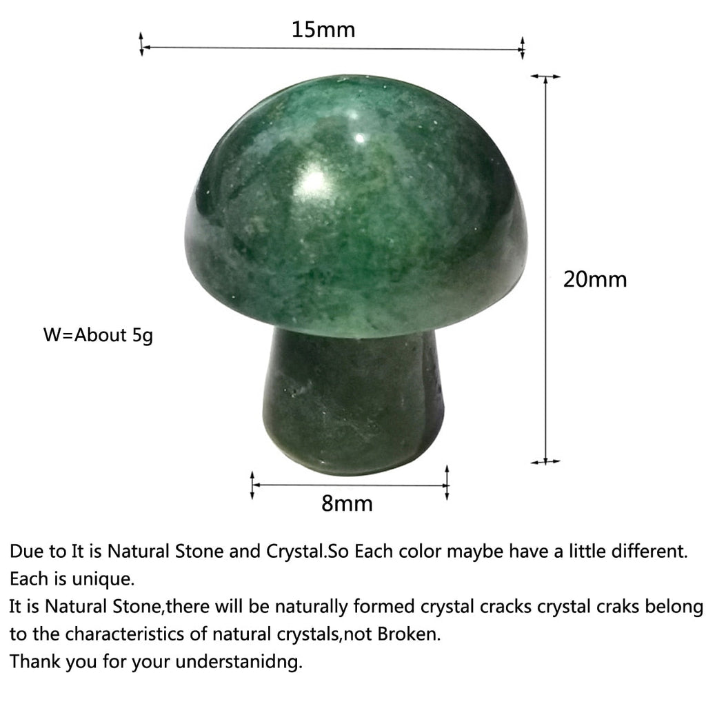 Natural Stone Quartz Healing Mushroom - DormVibes